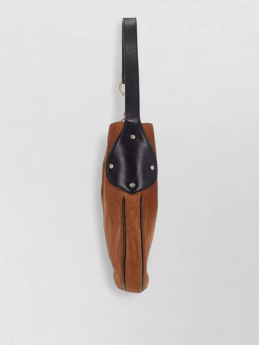 Mulberry Leather Panel Shoulder Bag Strap