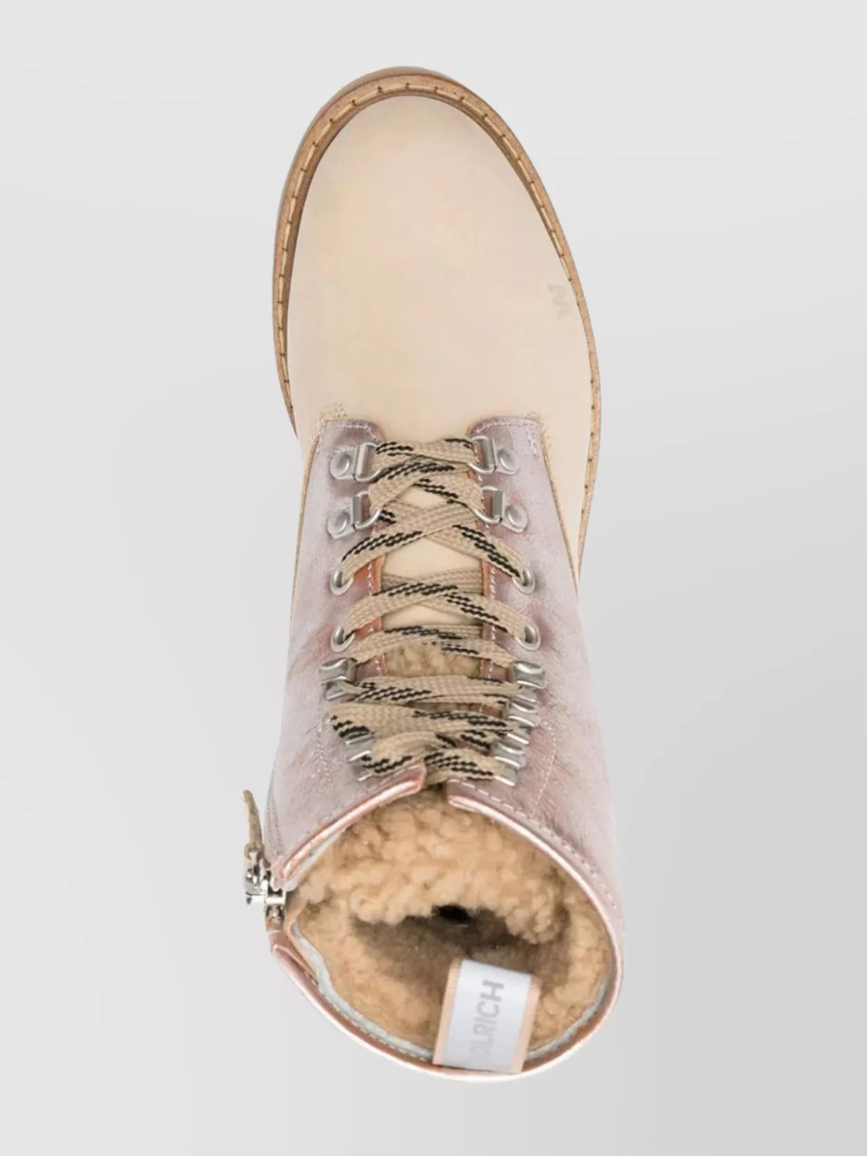 Woolrich Chunky Sole Metallic Finish Pull Tab Boots