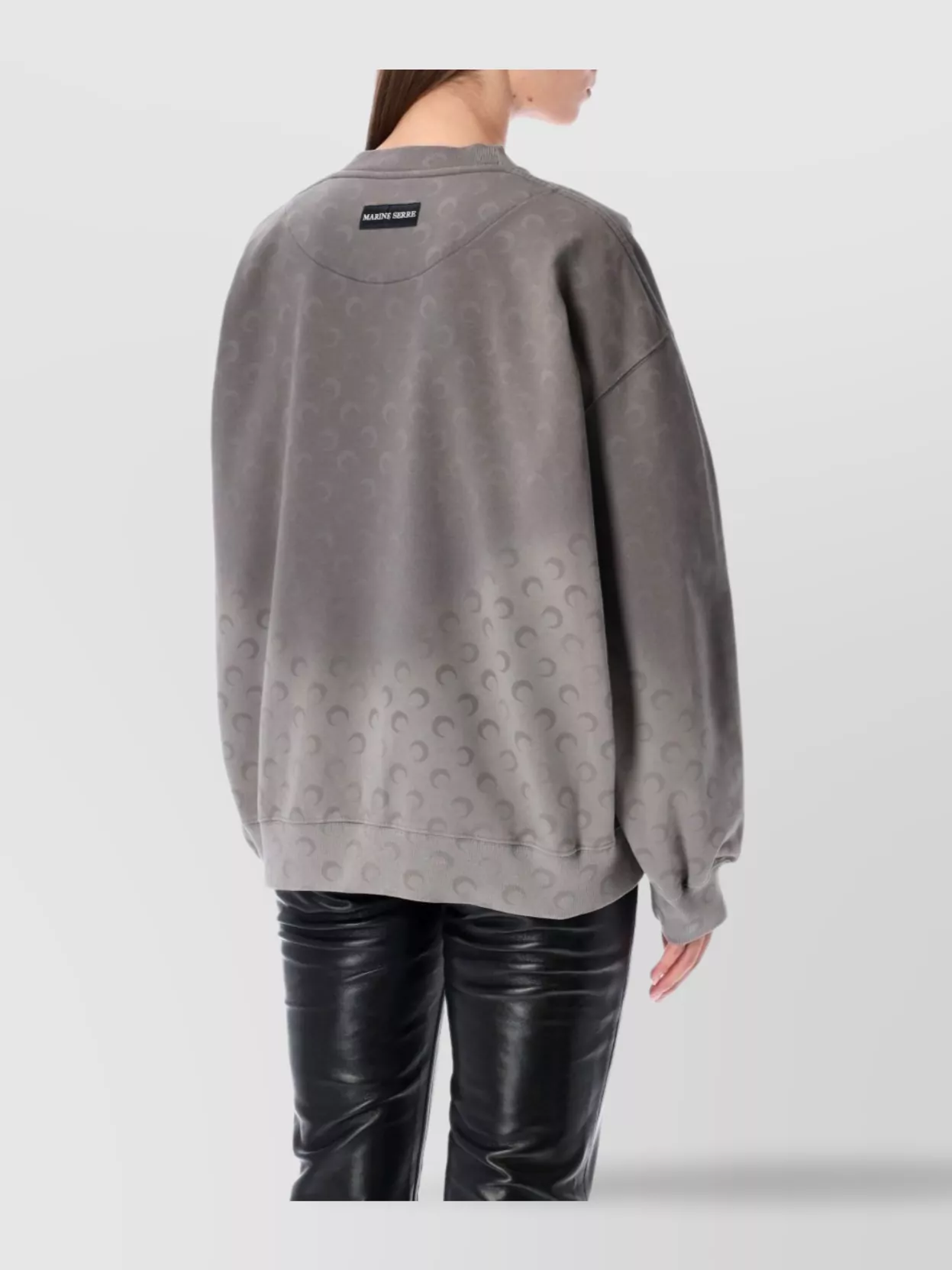 Marine Serre Long Sleeve Crew Neck Patterned Top