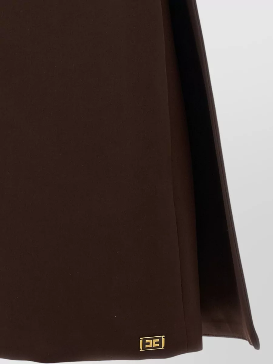 Elisabetta Franchi Duchesse Dress A Line Mini V Neckline