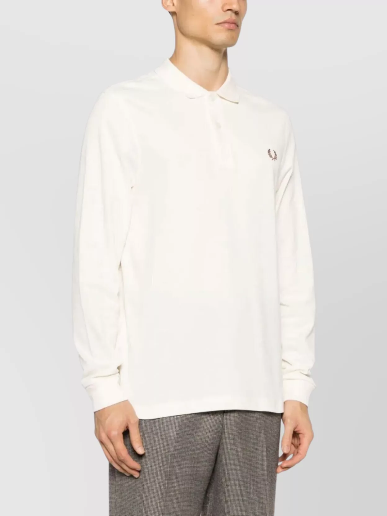 Fred Perry Plain Long Sleeve Polo Shirt