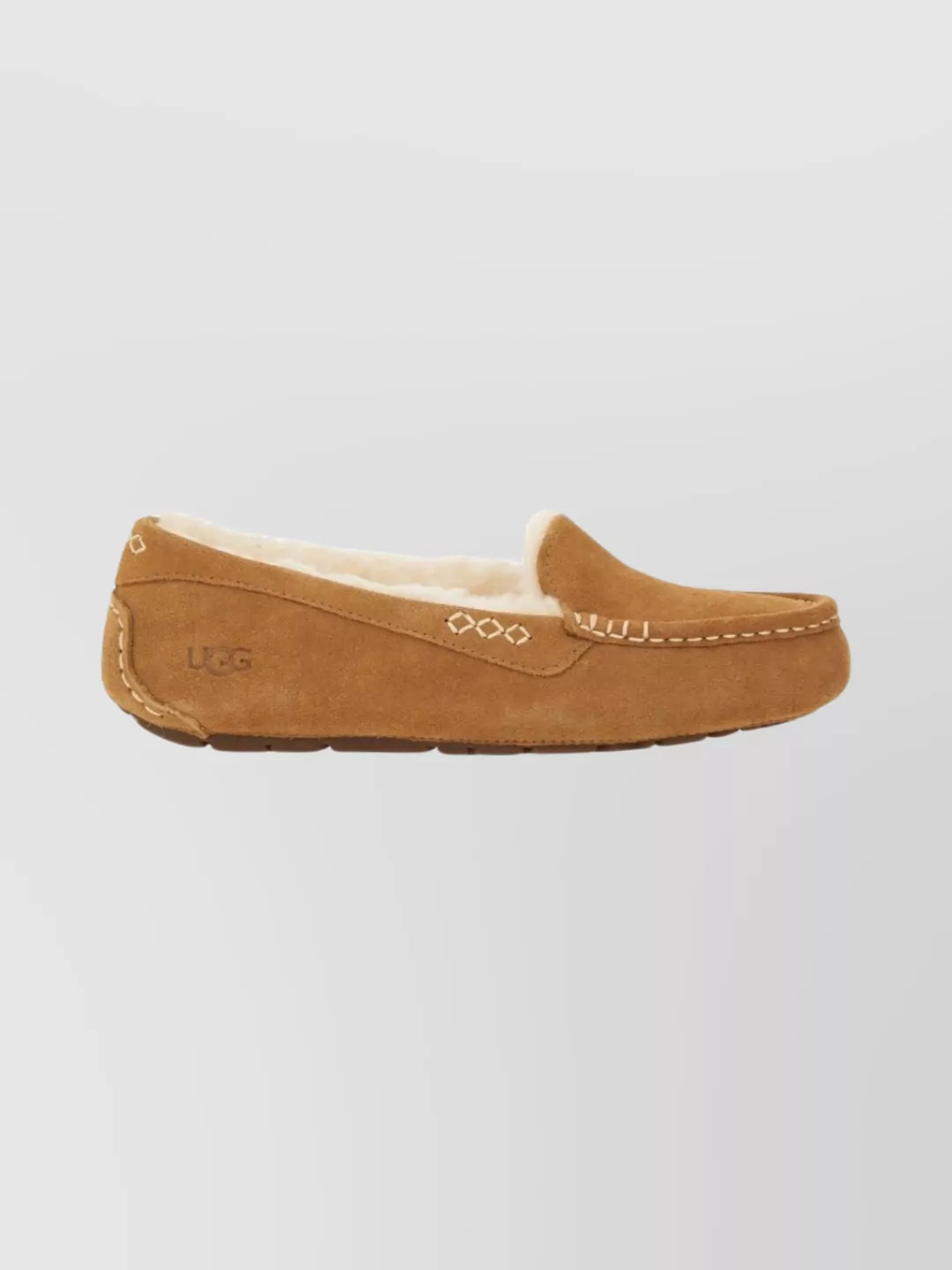 Ugg Suede Loafers With Rubber Sole Design