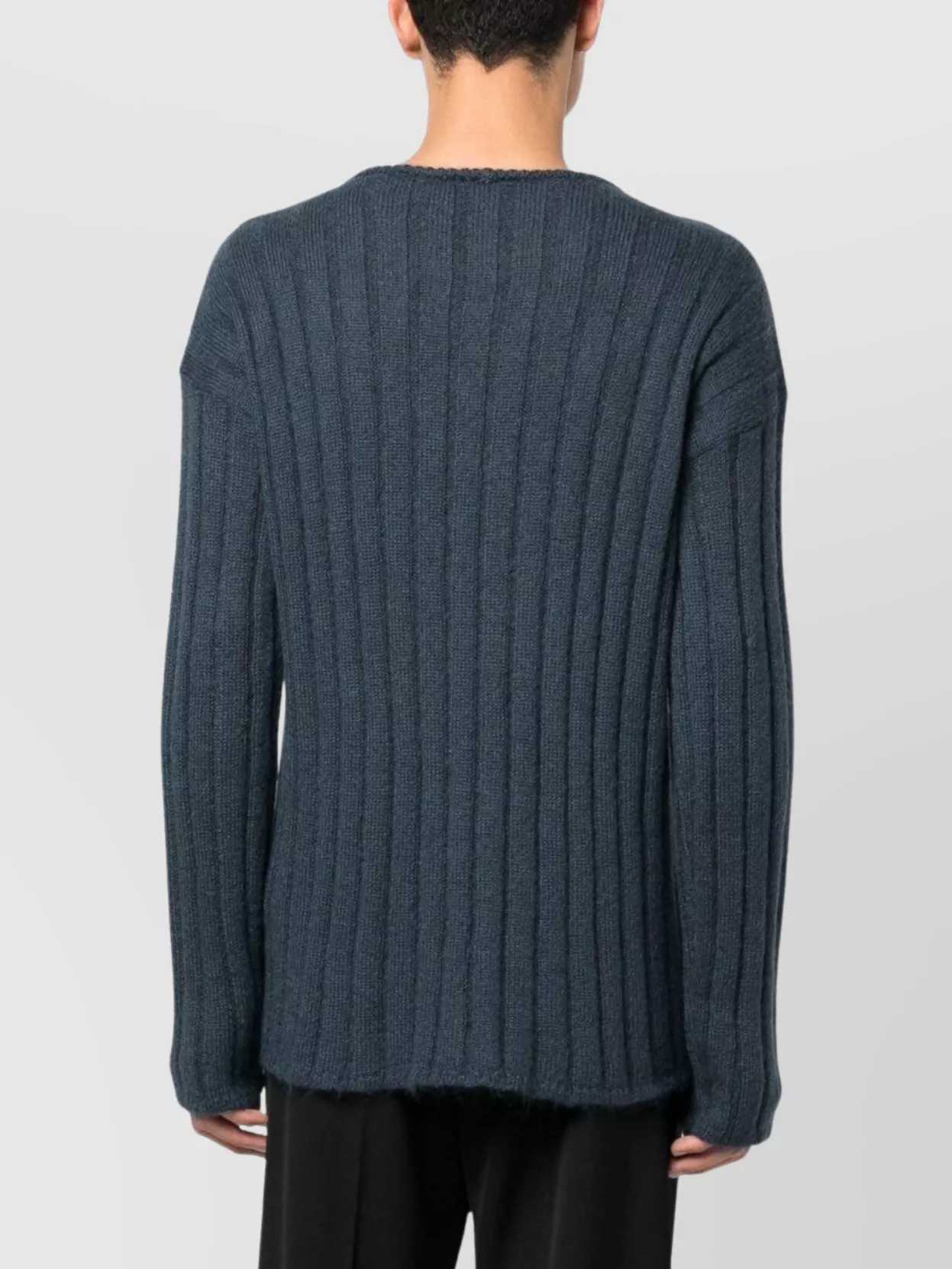 Giorgio Armani Ribbed Texture Round Neck Long Sleeves