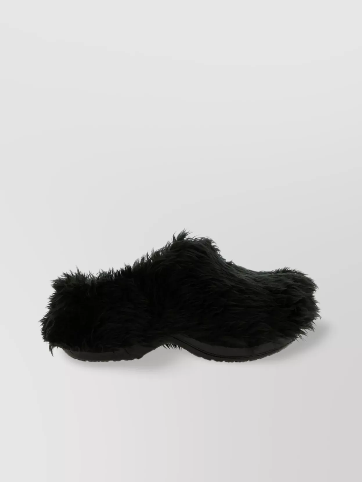 Shop Balenciaga Crocs™ Slides & Flip Flops With Rubber And Eco Fur In Black