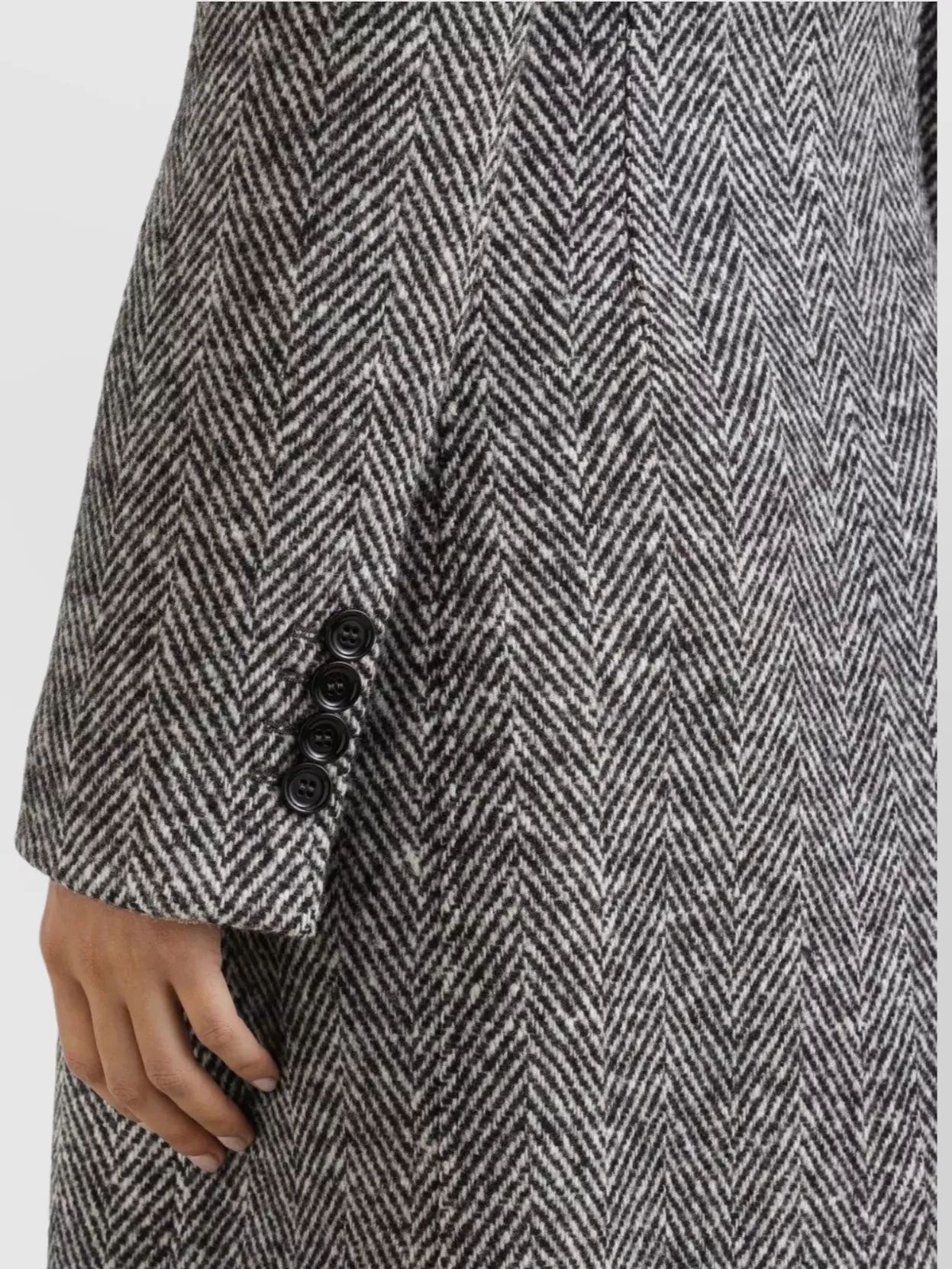 Dolce&Gabbana Herringbone Long Length Notched Lapels Coat