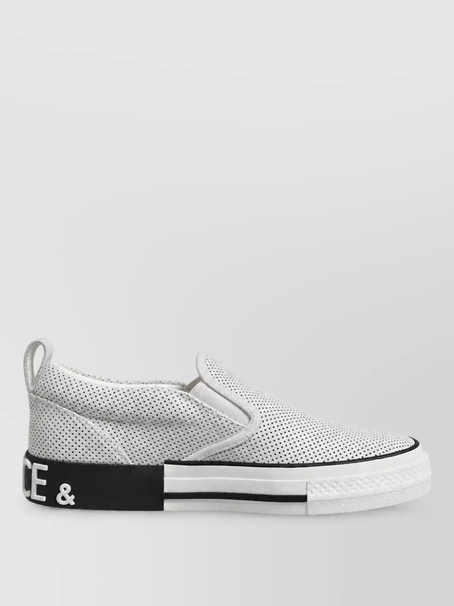Dolce&Gabbana Leather Slip-On Sneakers