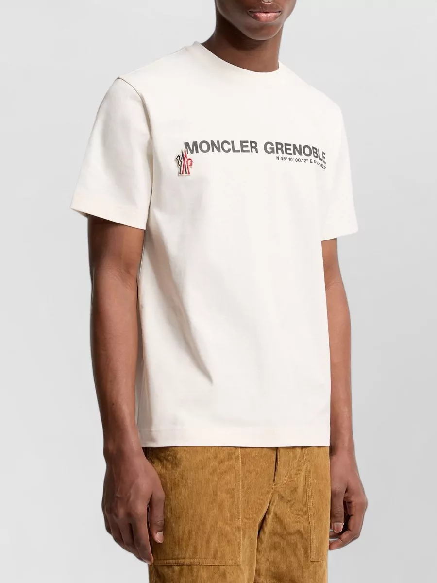 Moncler Ribbed Cotton Logo T-Shirt