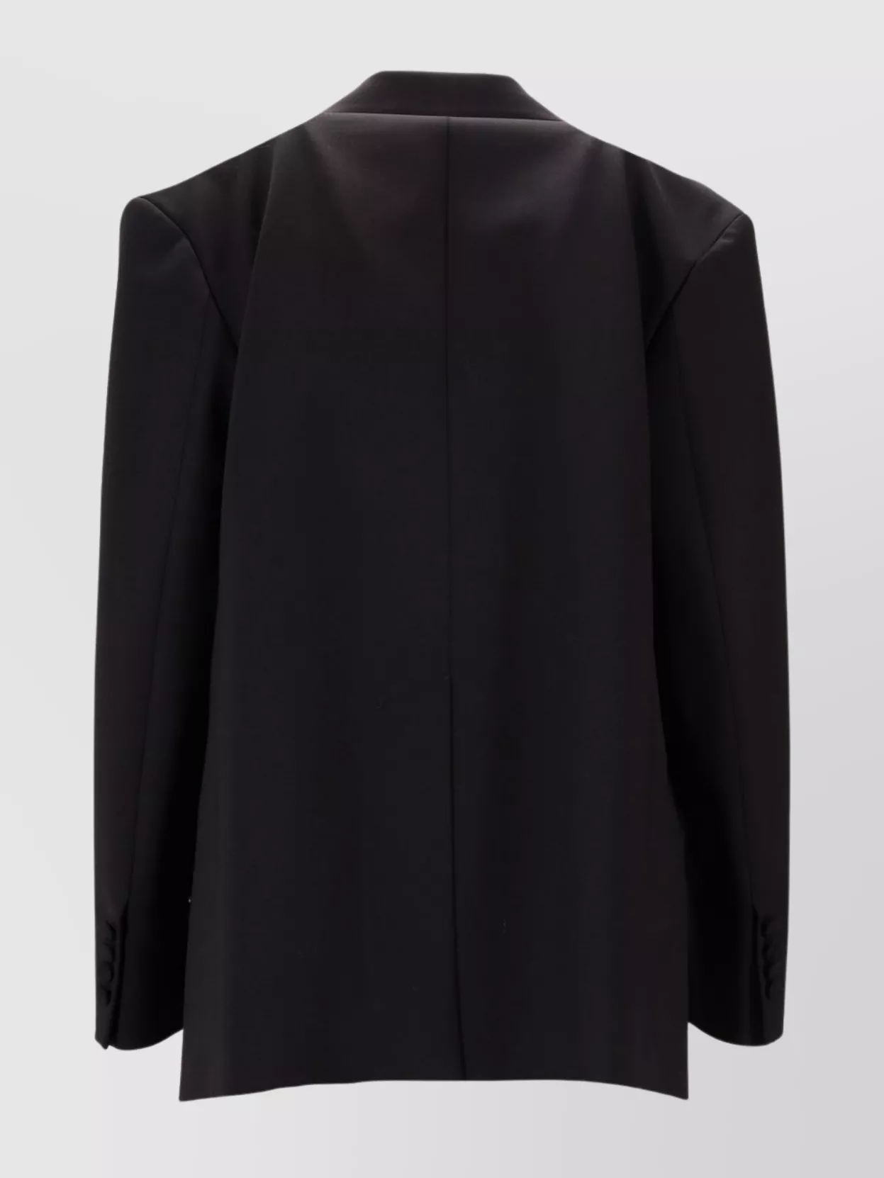 P.a.r.o.s.h Tailored Satin Lapel Long Sleeve Jacket In Black