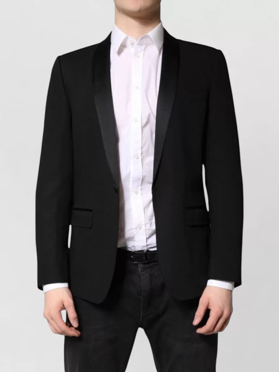 Dolce&Gabbana wool silk single-breasted coat