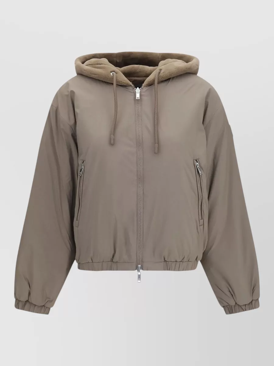 Moose Knuckles reversible faux fur hooded coat