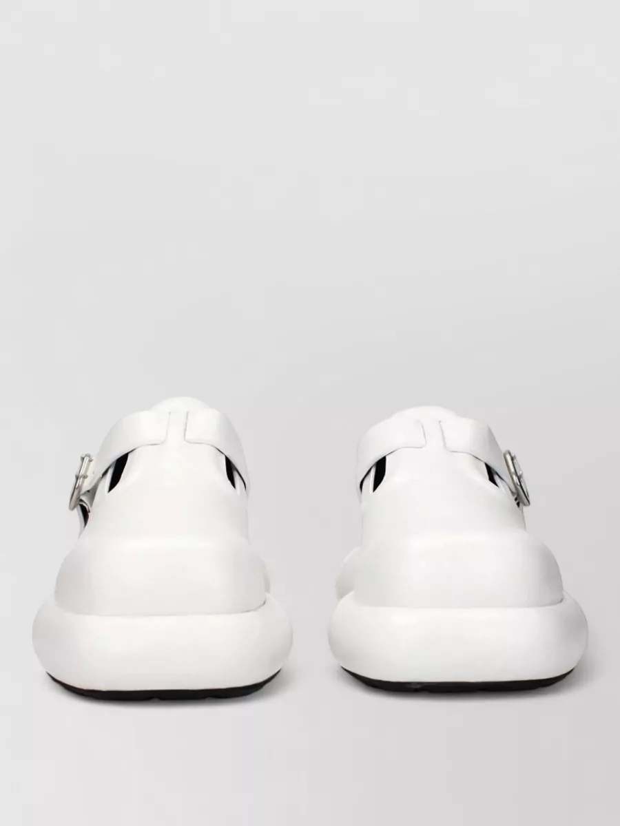 Jil Sander leather platform mary jane loafers