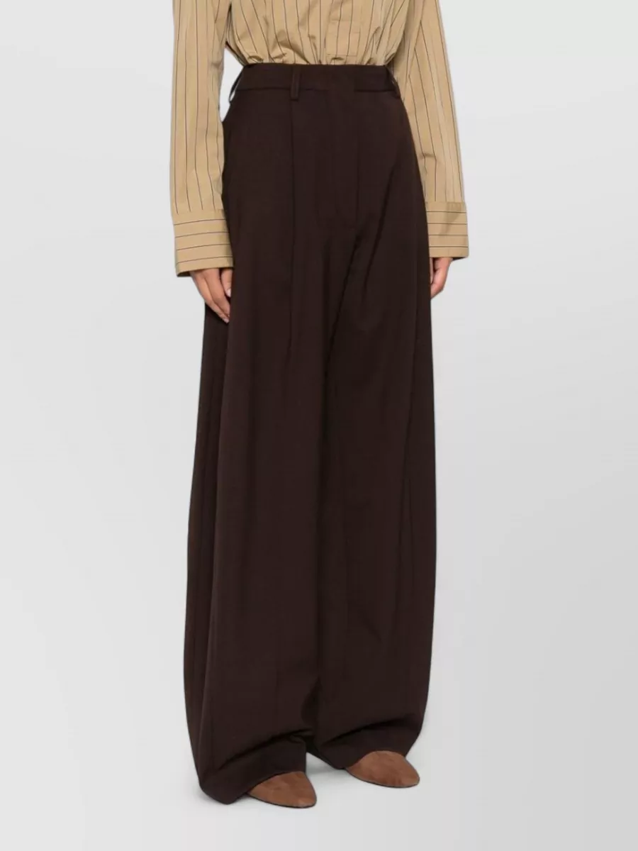 Thelatest High-Rise Pleated Wide-Leg Trousers