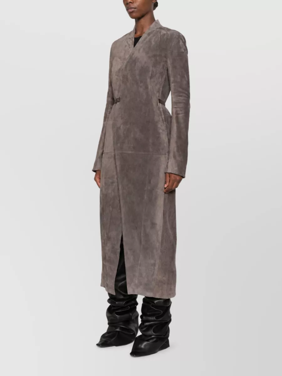 Rick Owens Leather Long Coat