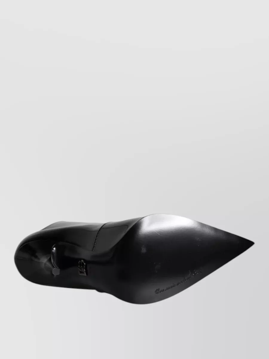 Dolce&Gabbana Patent Leather Pointed Ankle Boots