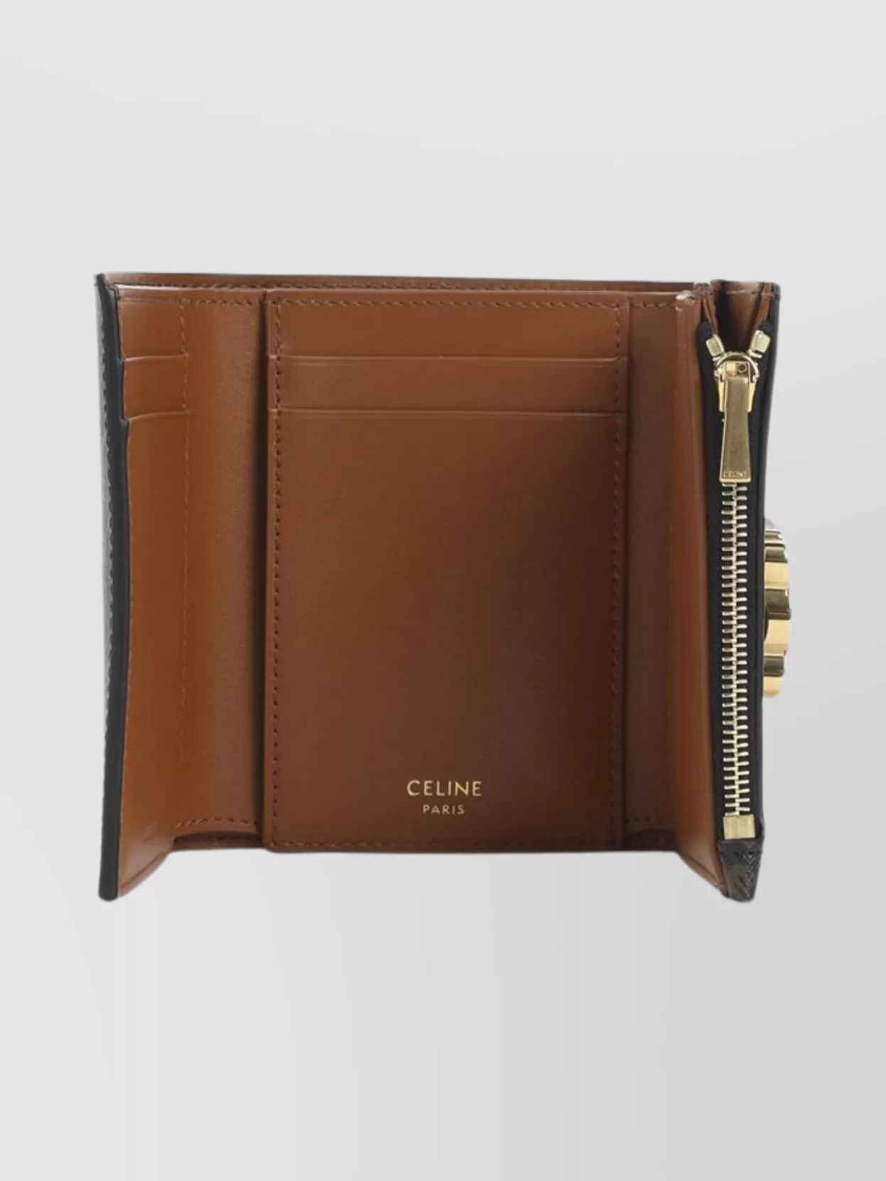 Celine Compact Textured Strap Wallet
