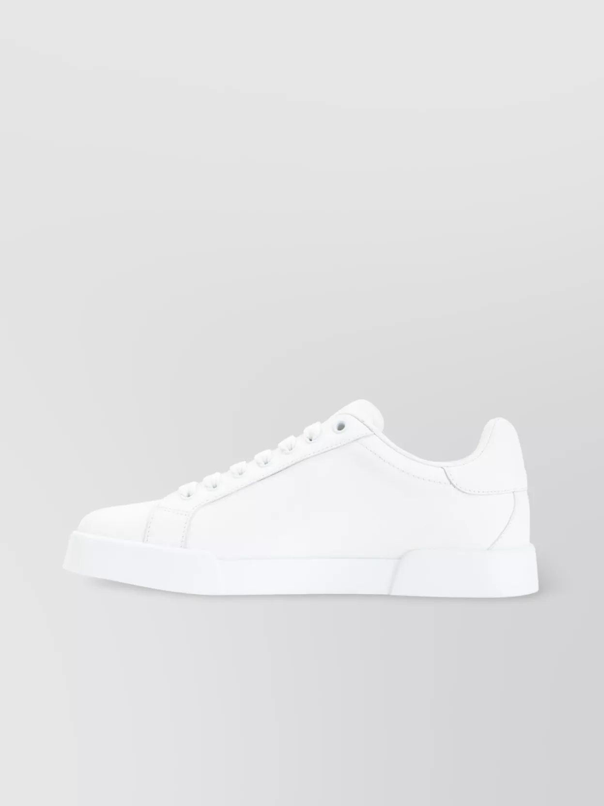 Dolce&Gabbana Leather Sneakers With Perforated Logo Detail