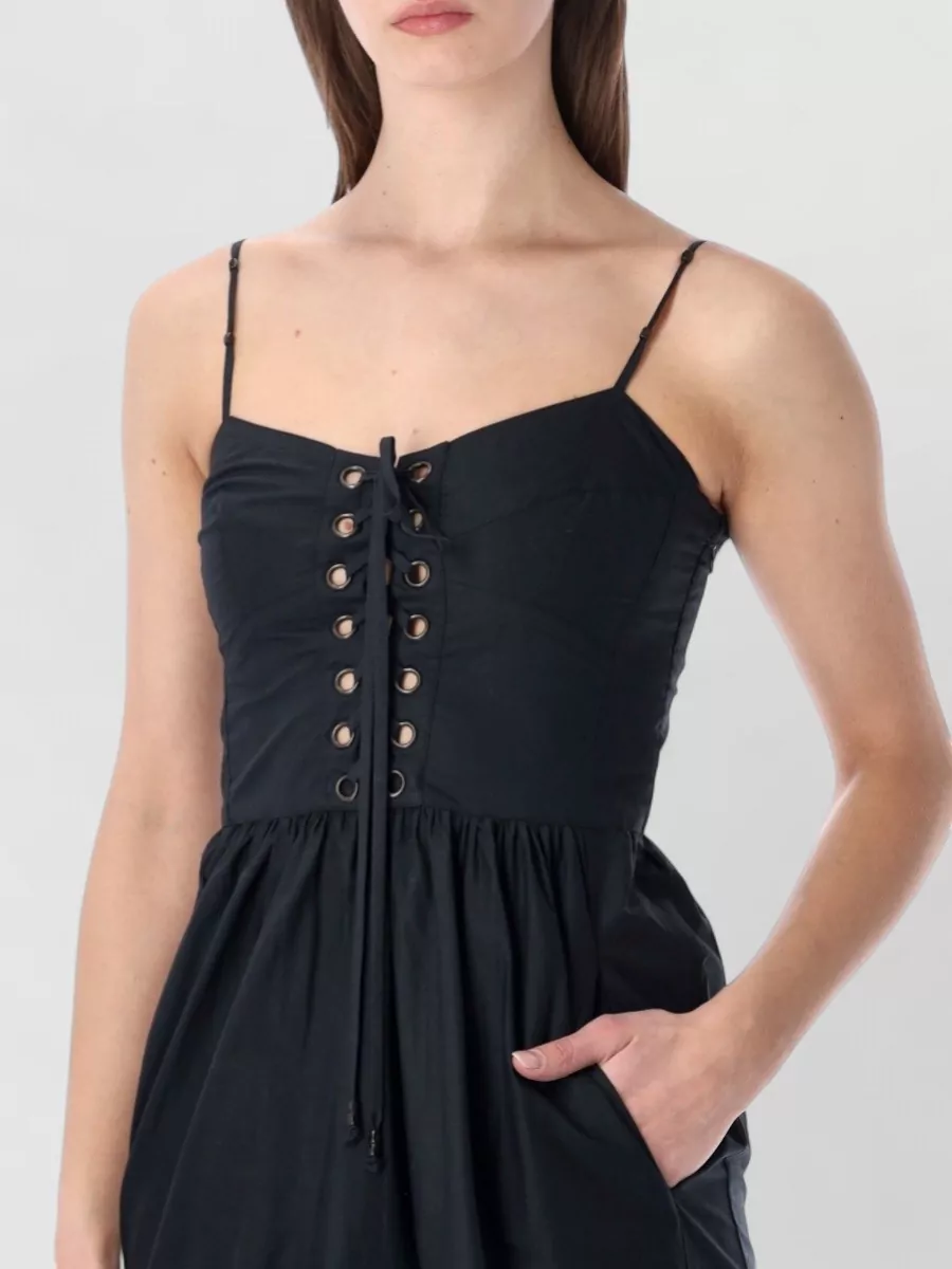 Isabel Marant Etoile Cotton Sweetheart-Neck Mini Dress