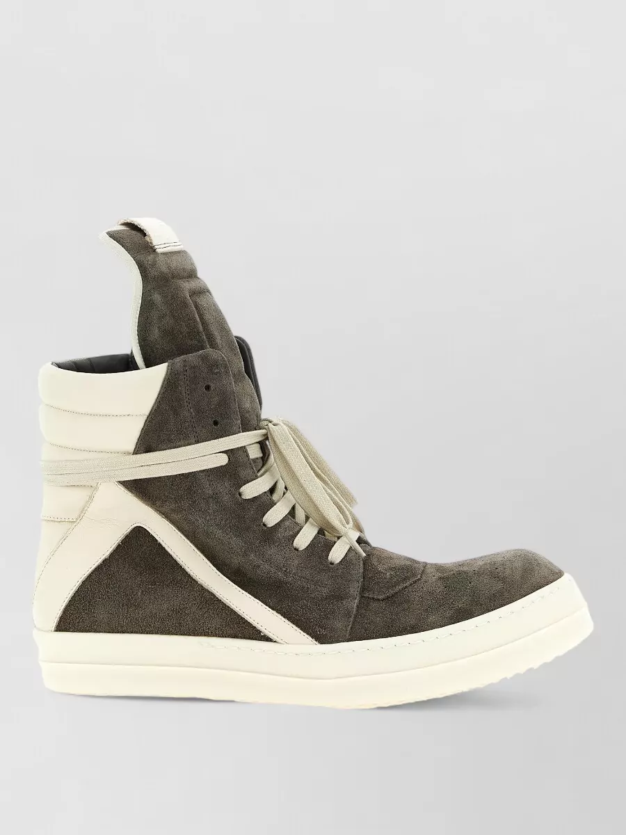 Rick Owens Leather Hi-Top Sneakers