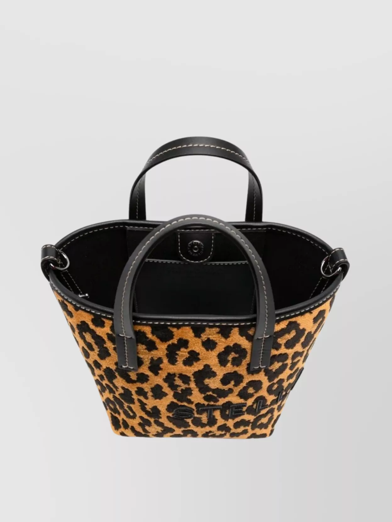 Stella Mccartney Jacquard Leopard Bucket Bag