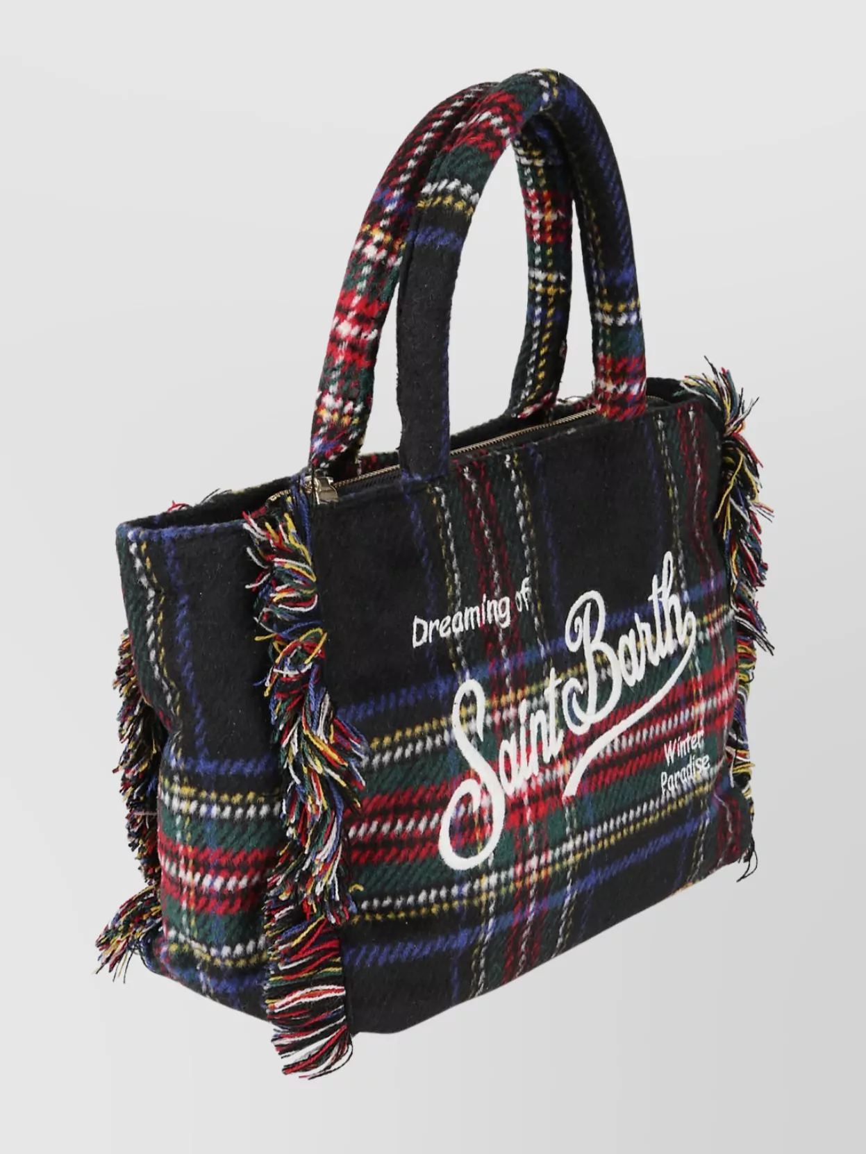 Mc2 Saint Barth Rectangular Tote Bag Fringe Detail