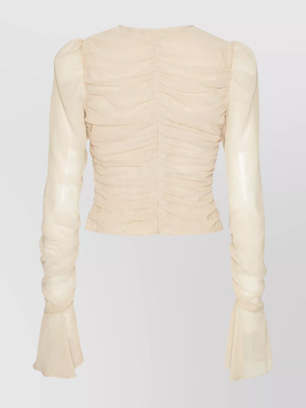 Rotate Long Sleeve Top Sheer Fabric