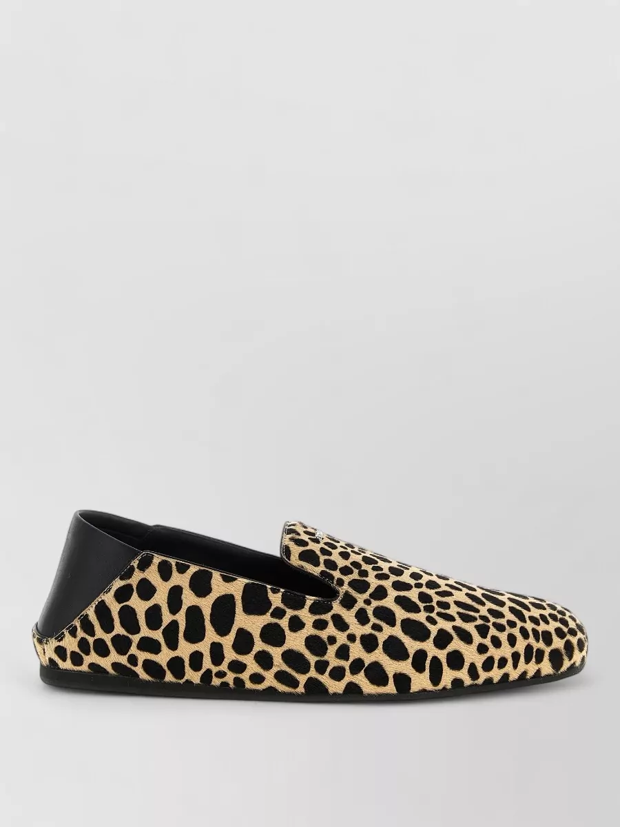 Giuseppe Zanotti Leather Leopard Print Slippers
