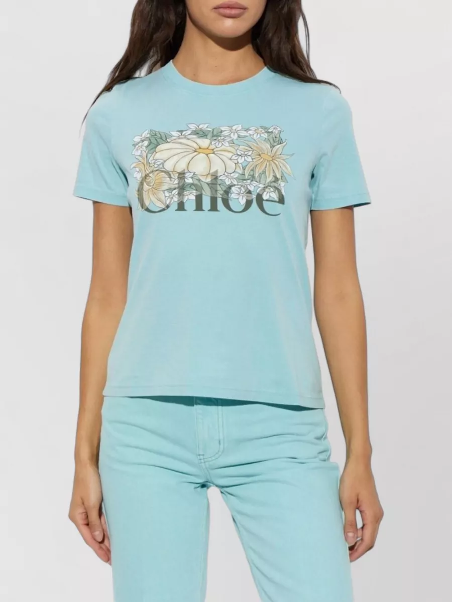 Chloé Cotton Logo-Print Short-Sleeve T-Shirt