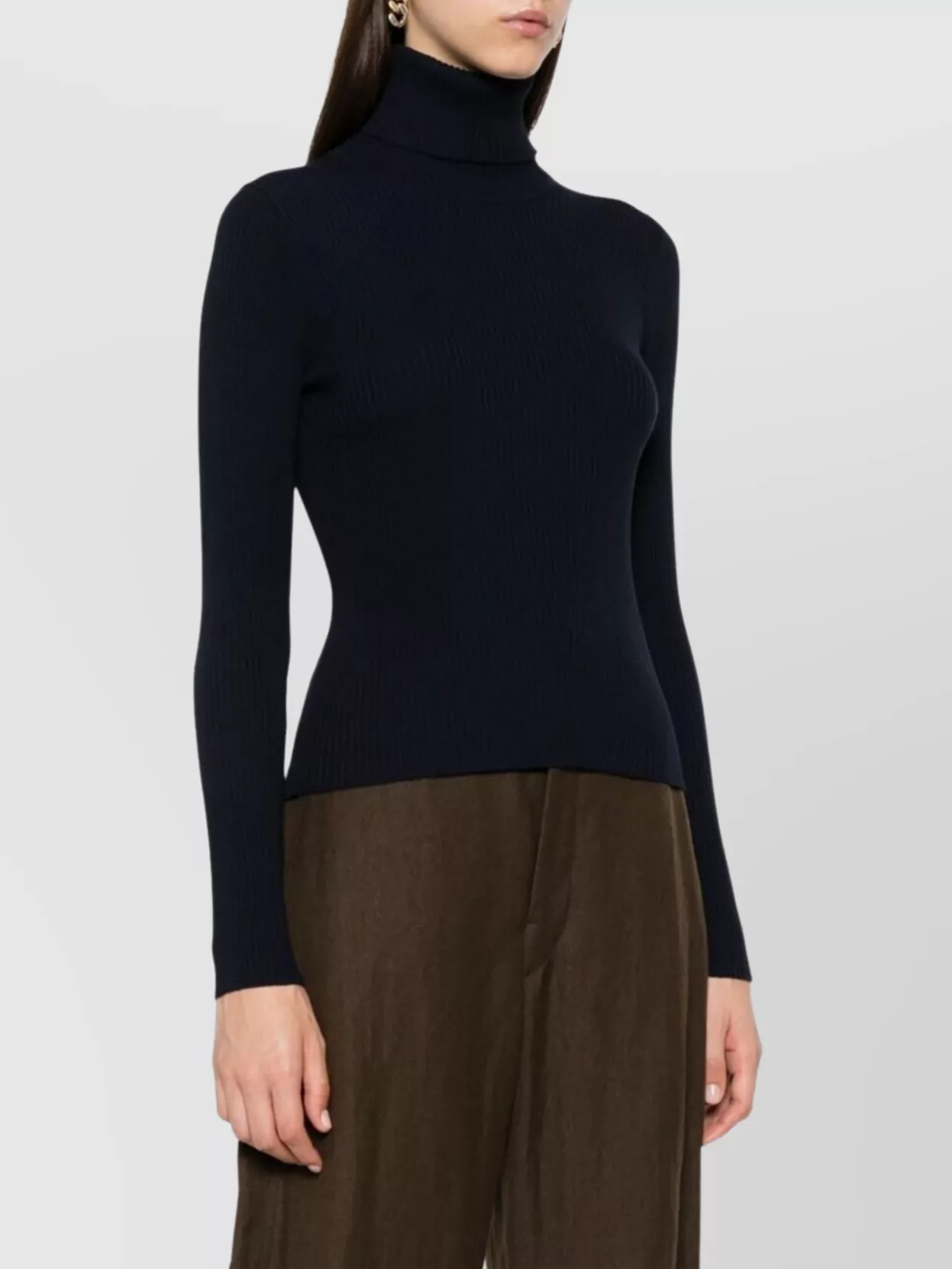 Parosh Knitwear Dress With Long Sleeves And Open Back