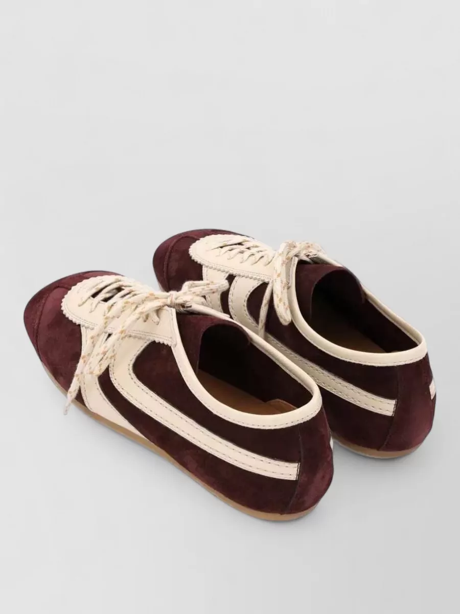 Dries Van Noten Leather Suede Low-Top Sneakers