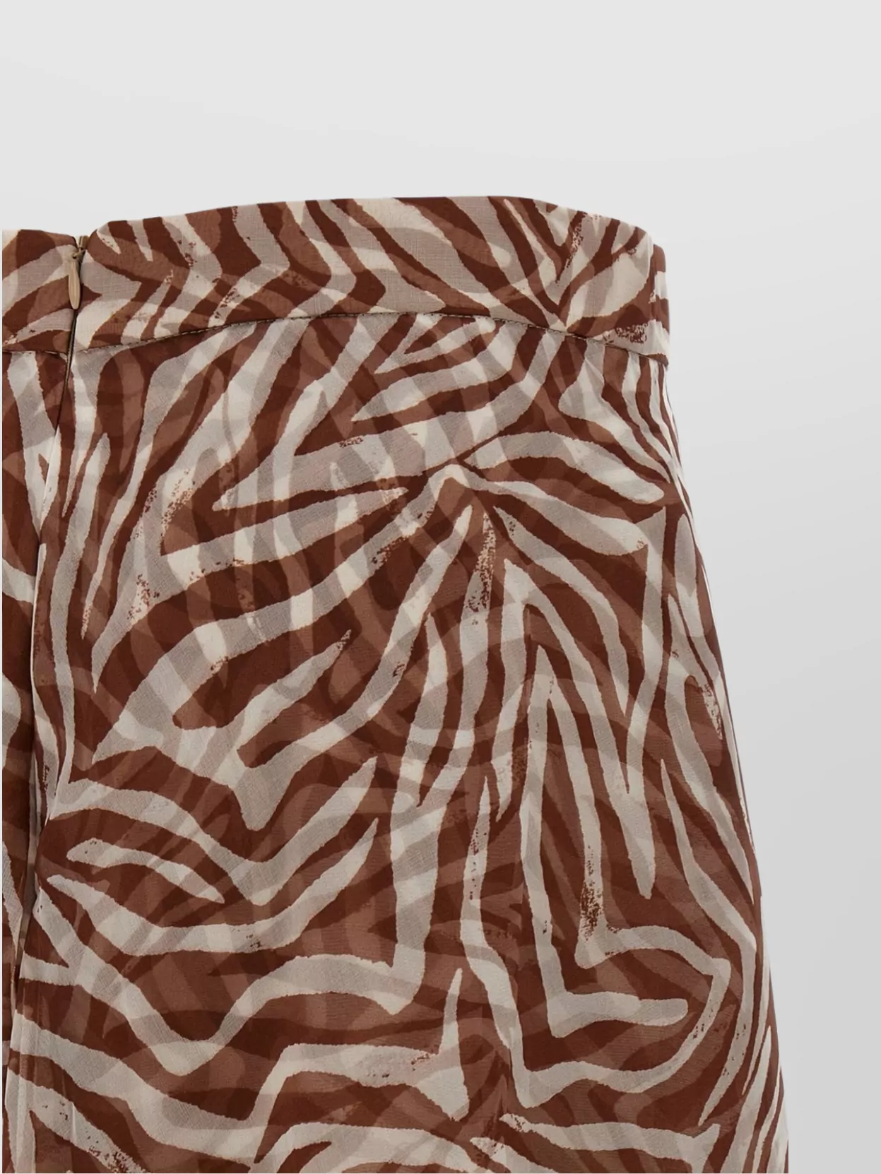 Brunello Cucinelli 'A-Line Zebra Sheer Midi Skirt'