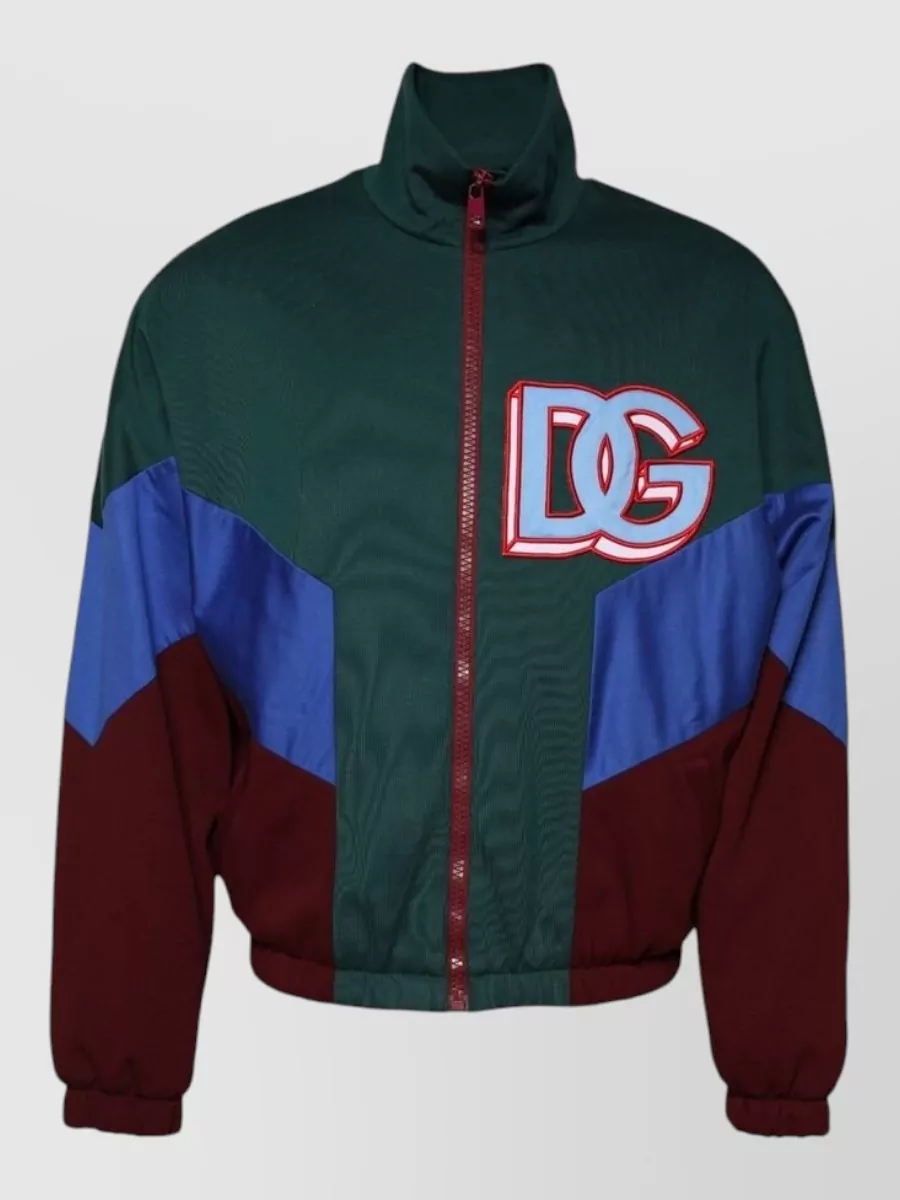 Dolce&Gabbana colorblock zip-up track jacket