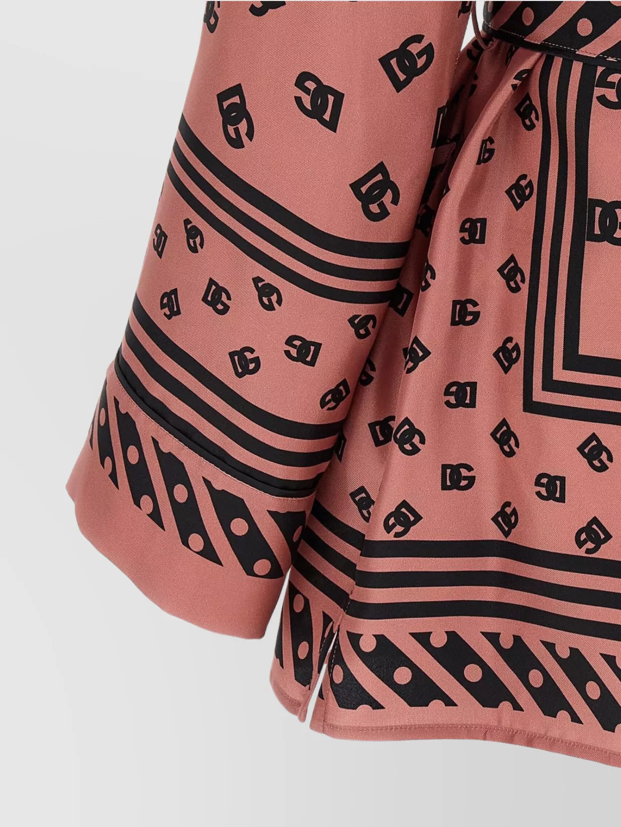 Dolce & Gabbana Silk Twill Pajama Shirt Dg Logo