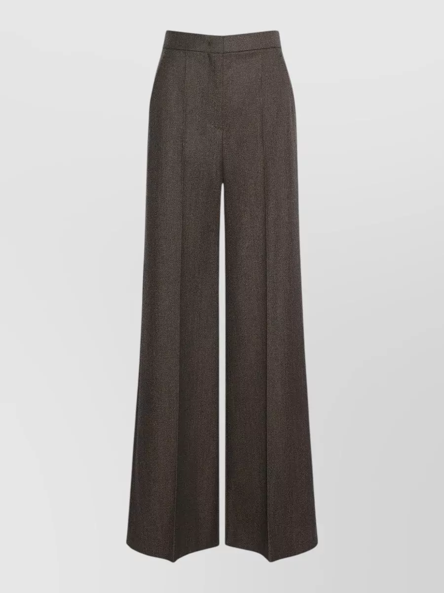 Max Mara wool high-rise straight-leg tailored trousers