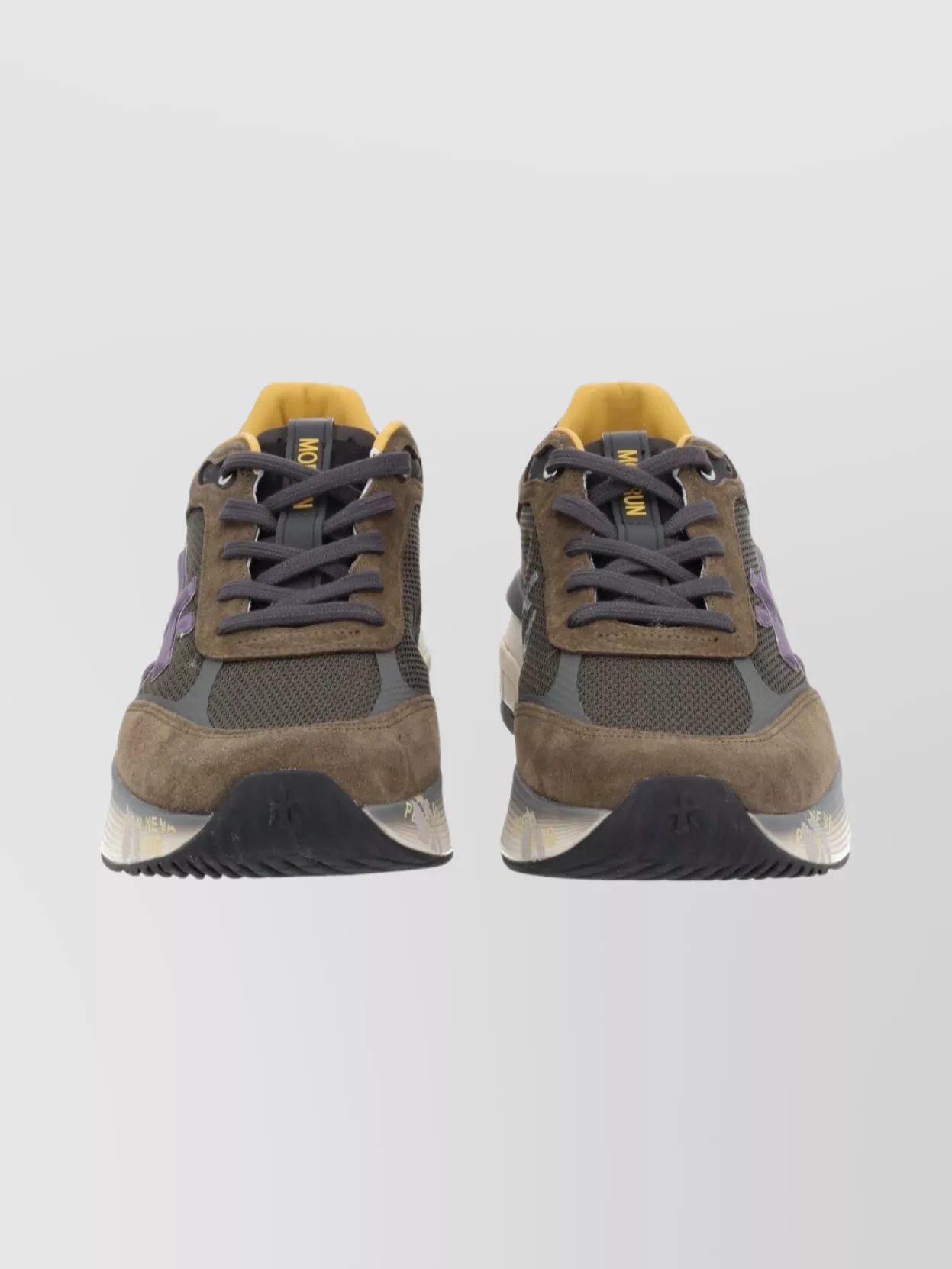 Premiata Suede And Mesh Sneakers With Rubber Sole