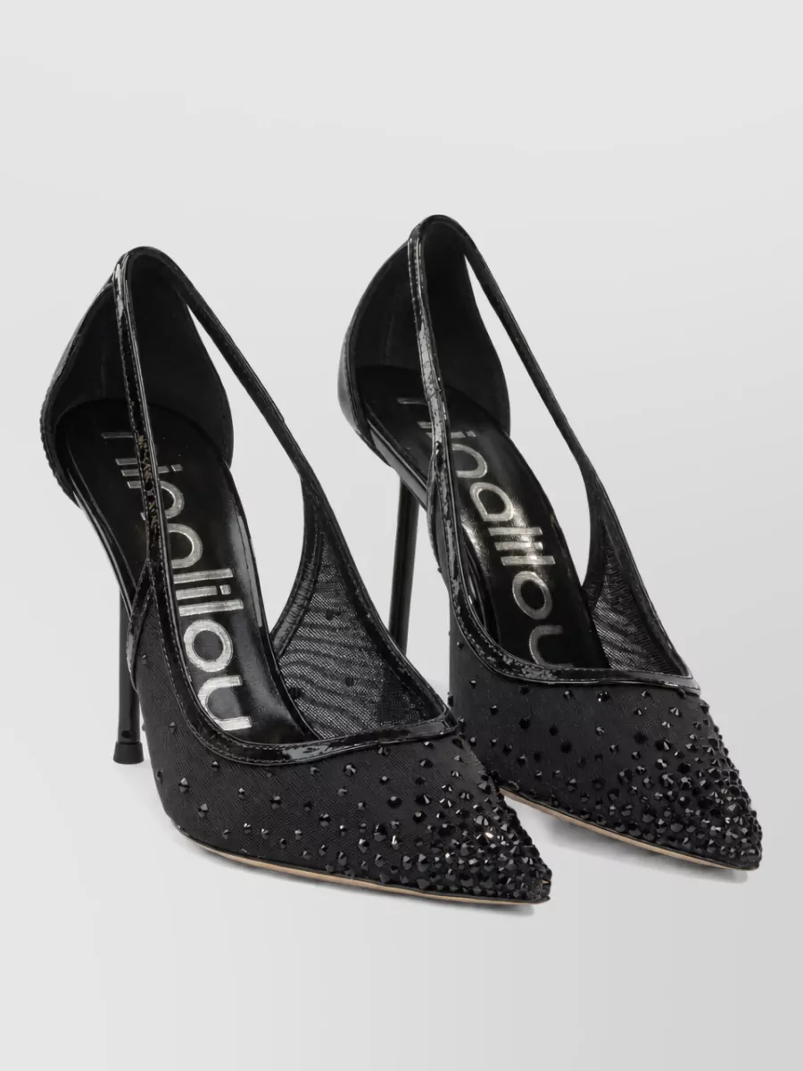 Ninalilou leather mesh pumps