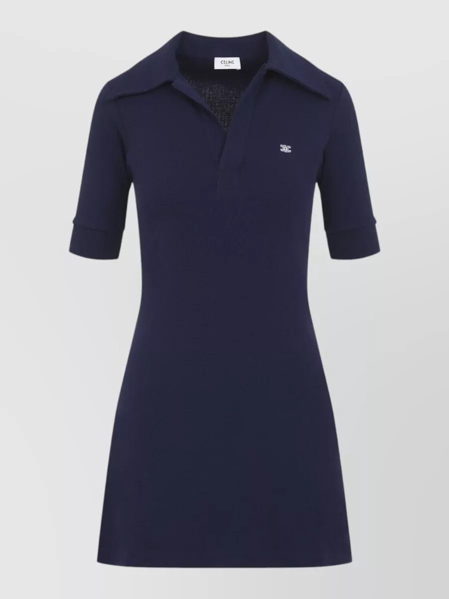 Celine cotton polo mini dress