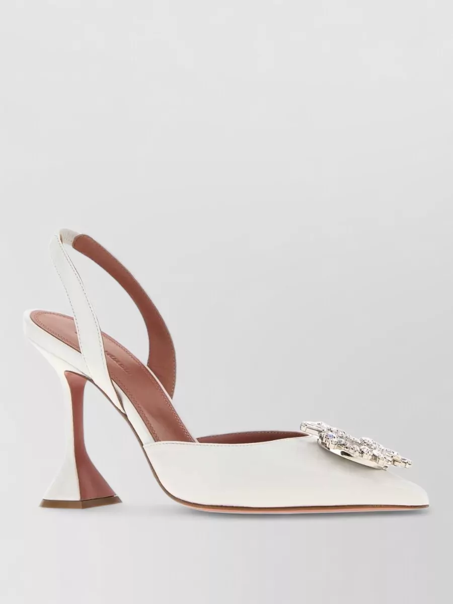 Amina Muaddi leather slingback mules