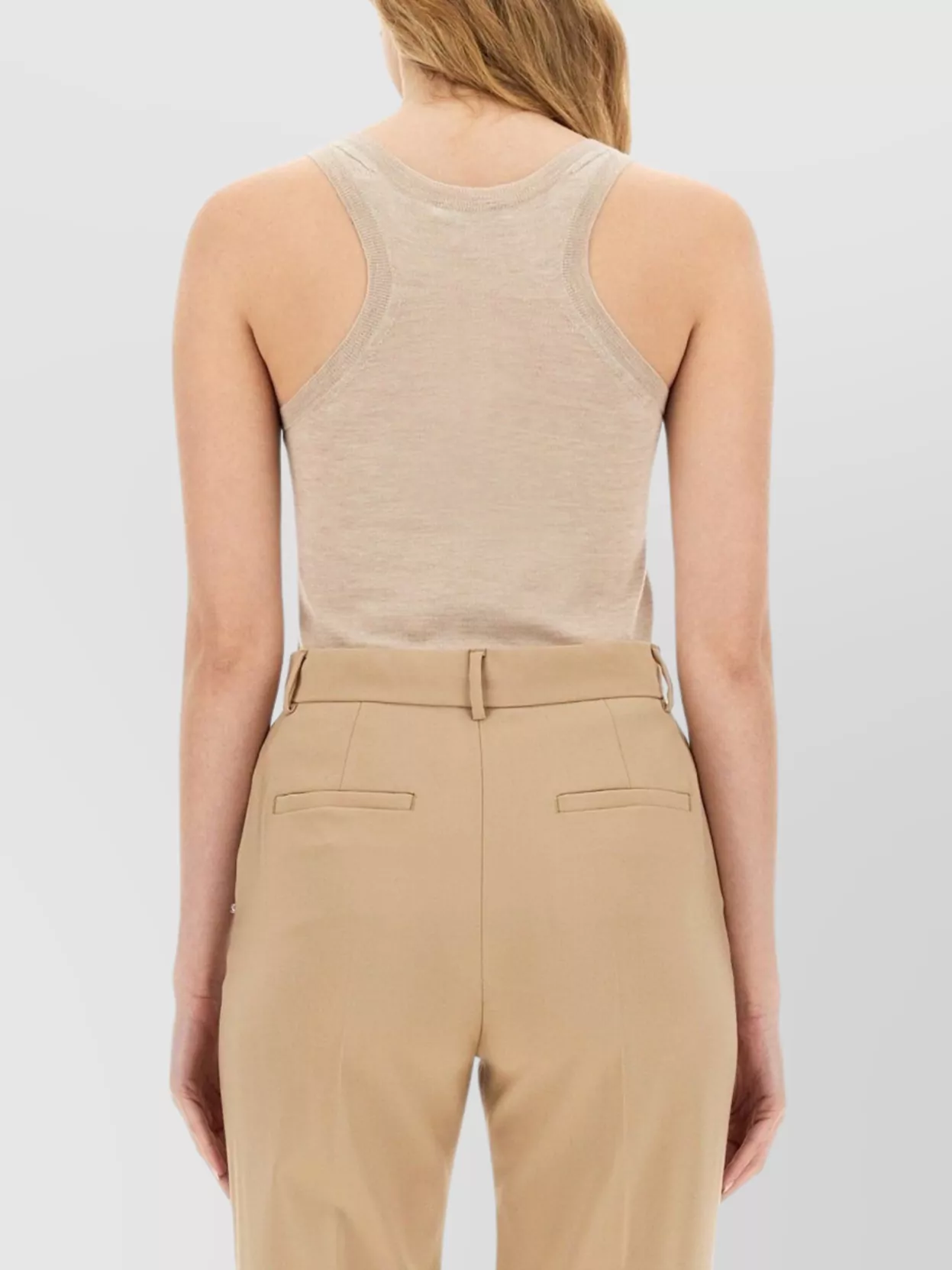 Max Mara Lightweight Racerback Top Ribbed Texture