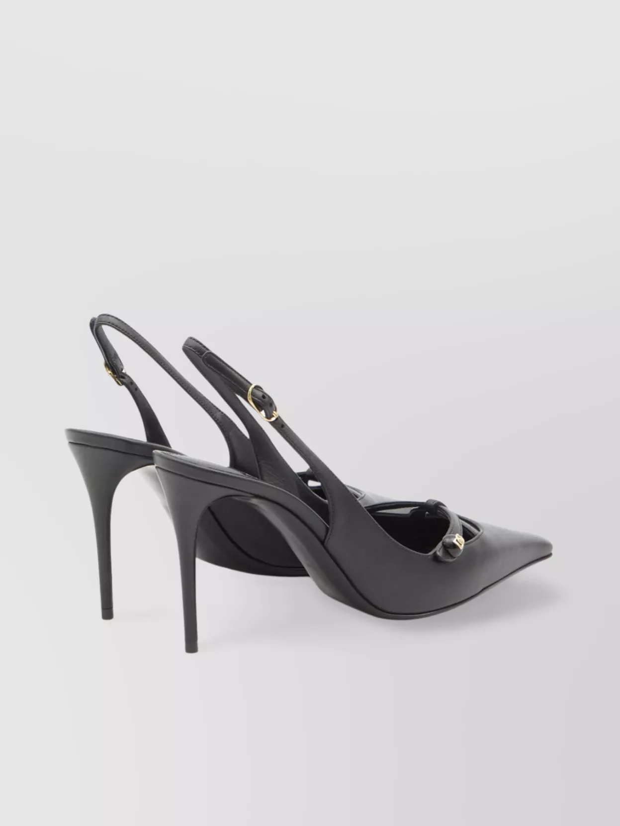 Dolce & Gabbana Logo Slingback Pumps With Cut-out Upper In Metallic