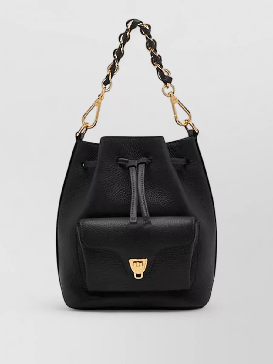 Coccinelle Leather Beat Generation Small Bucket Bag