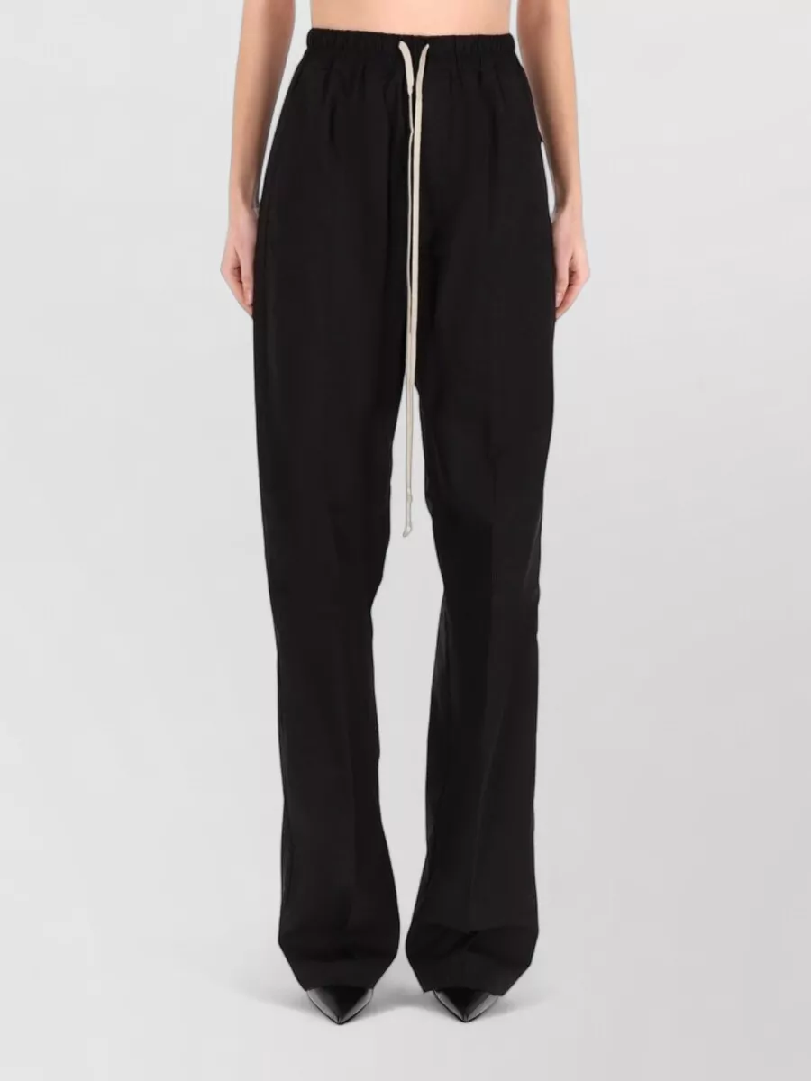 Rick Owens Dietrich Wide Leg Trousers Back Pockets