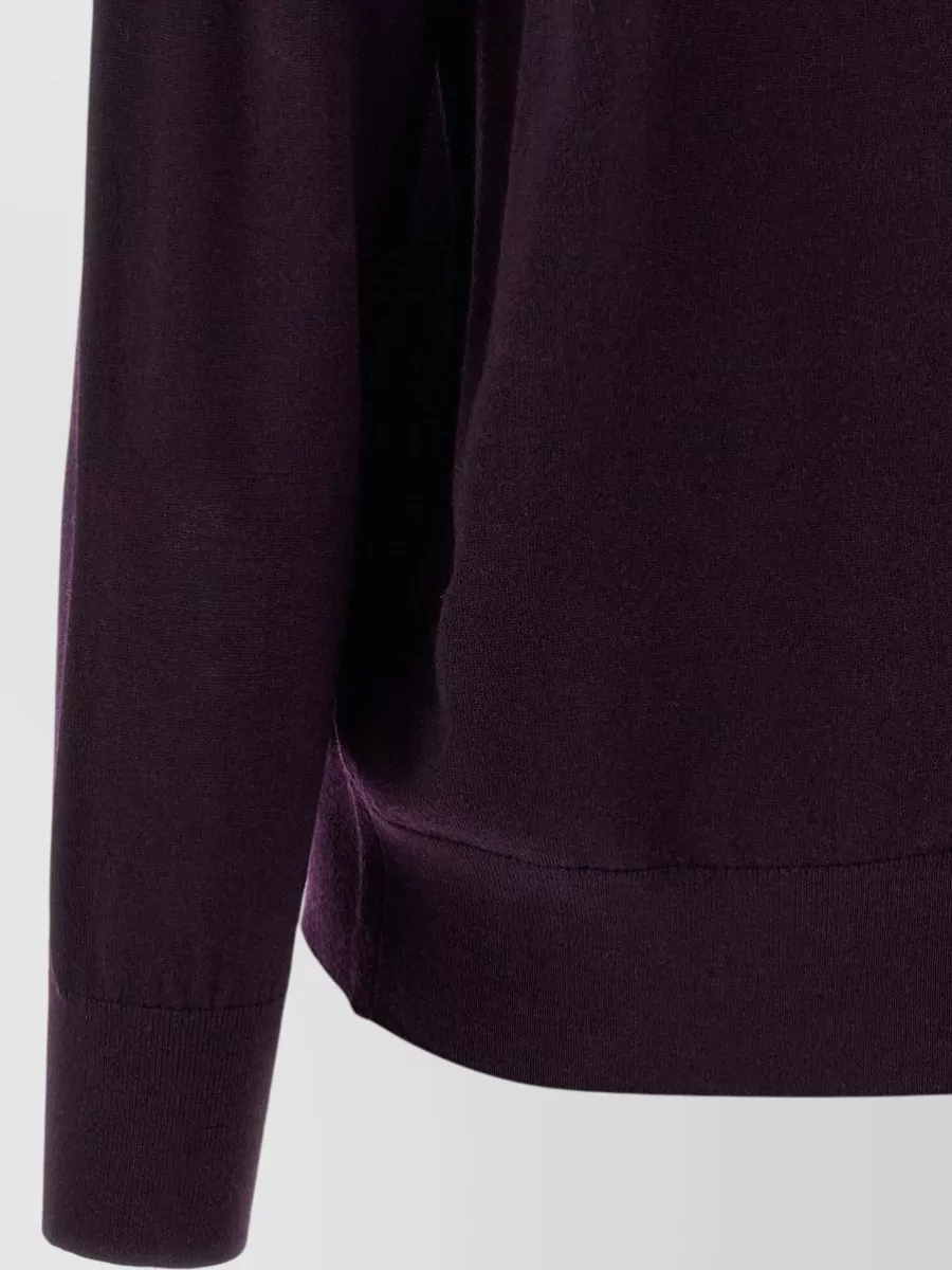 Dries Van Noten Merino Wool V-Neck Long-Sleeve Sweater