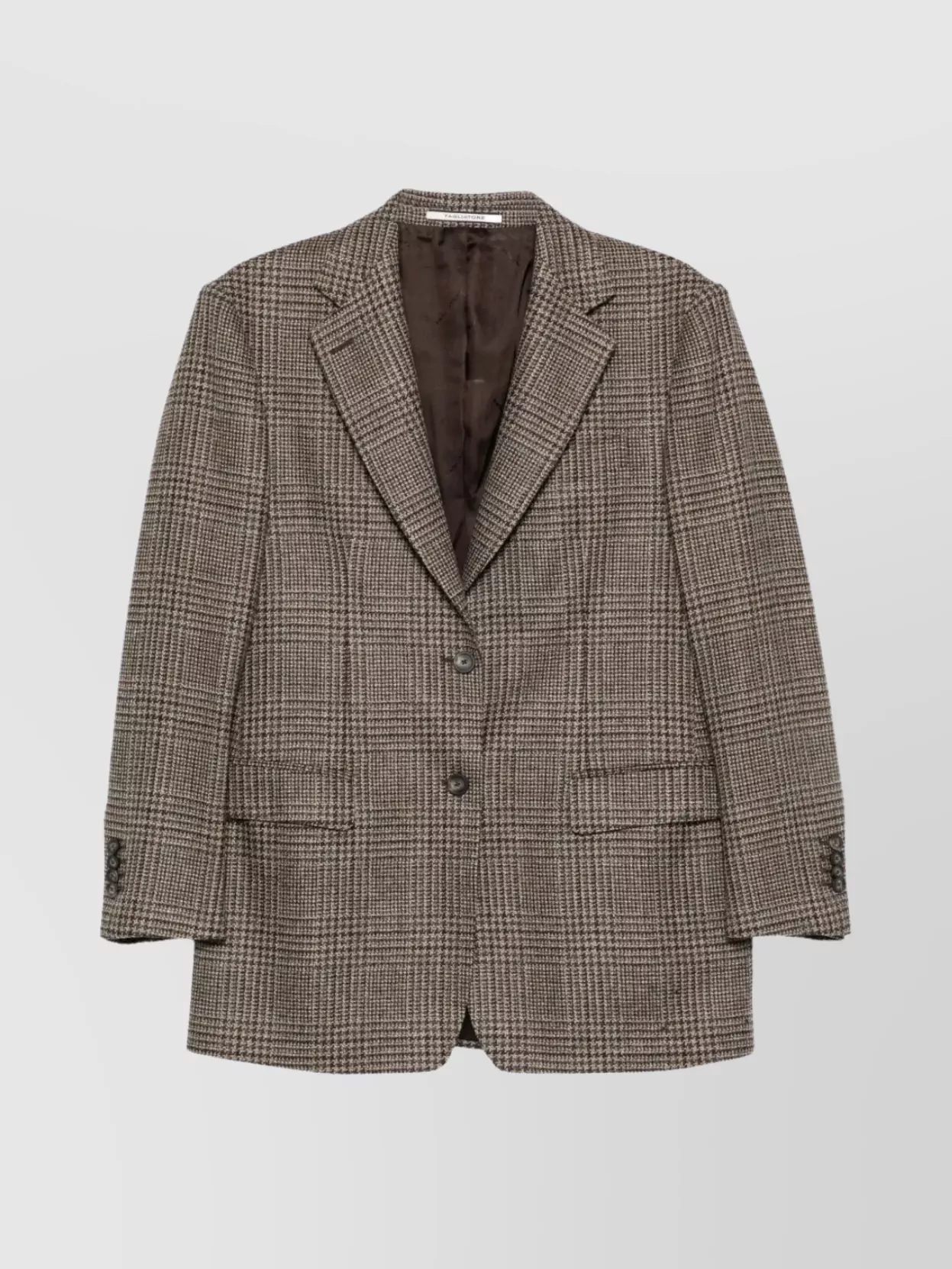 Tagliatore Checked Blazer In Brown