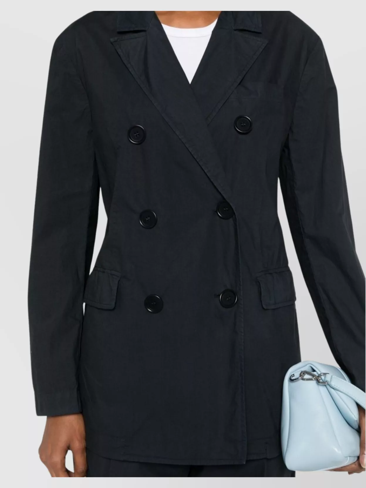 Aspesi Longline Blazer With Flap Pockets And Notched Lapels