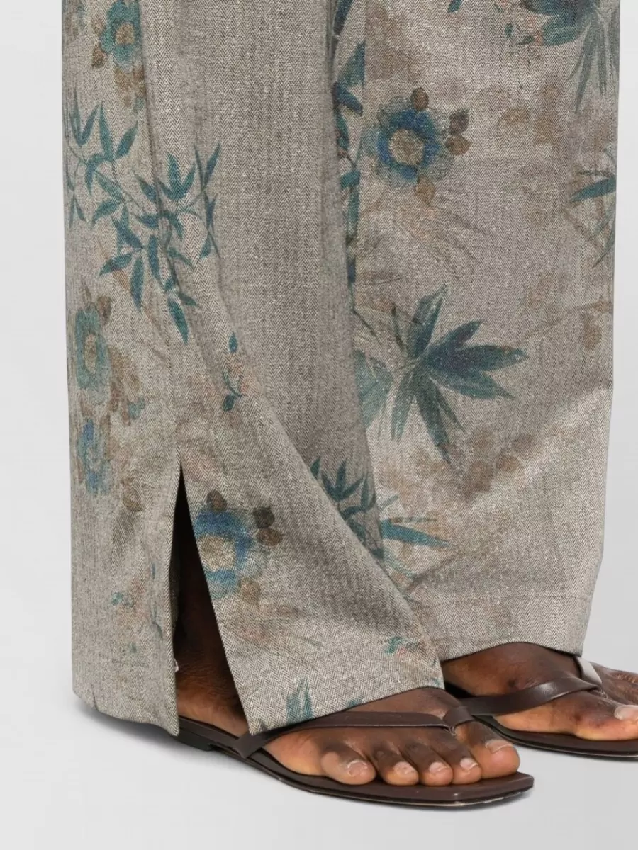 Forte Forte Printed Straight-Leg Trousers