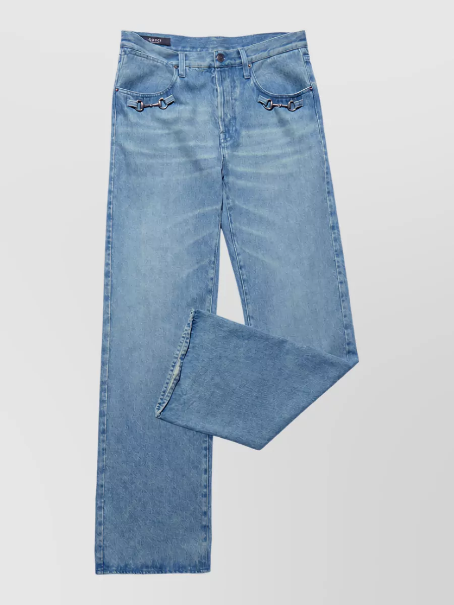 Gucci Denim Low-Rise Flared Jeans
