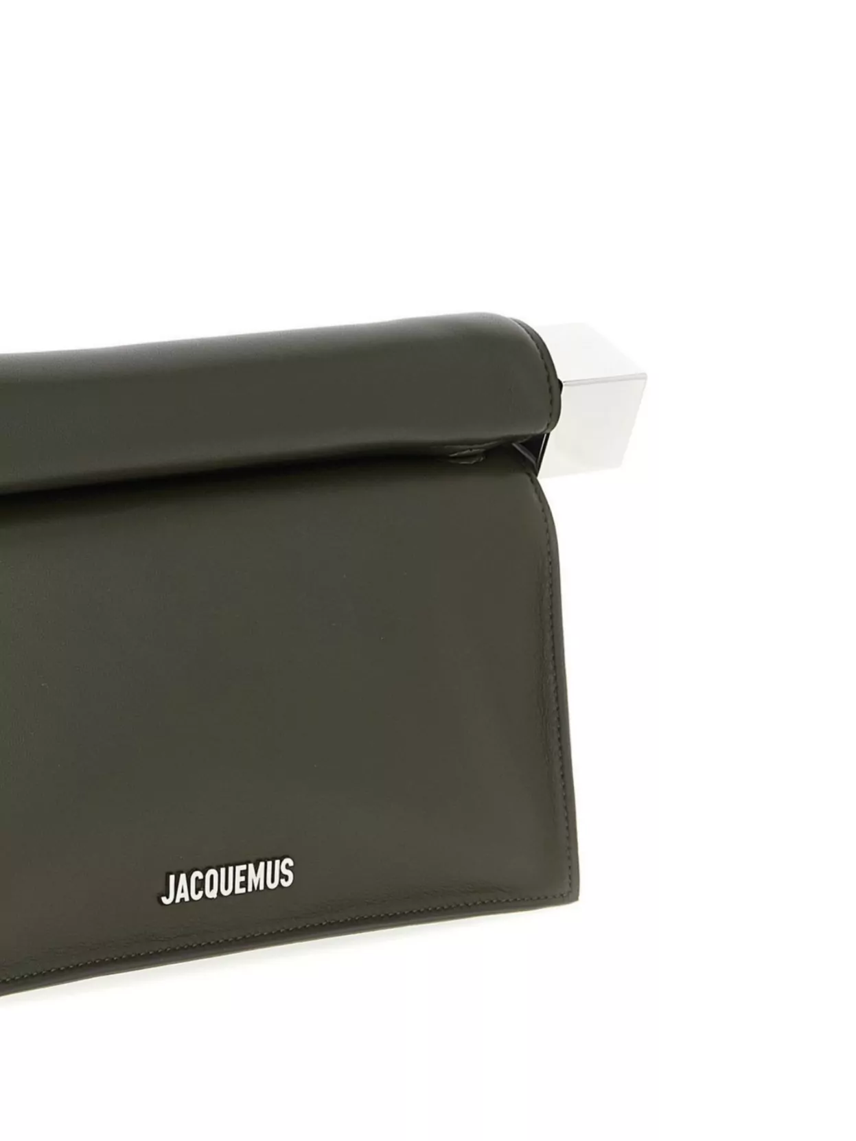 Jacquemus Rectangular Clutch Bag Metallic Hardware