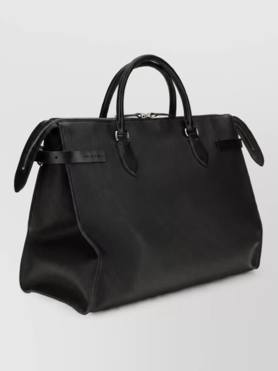 Valentino Garavani Calf Leather Top Handle Briefcase