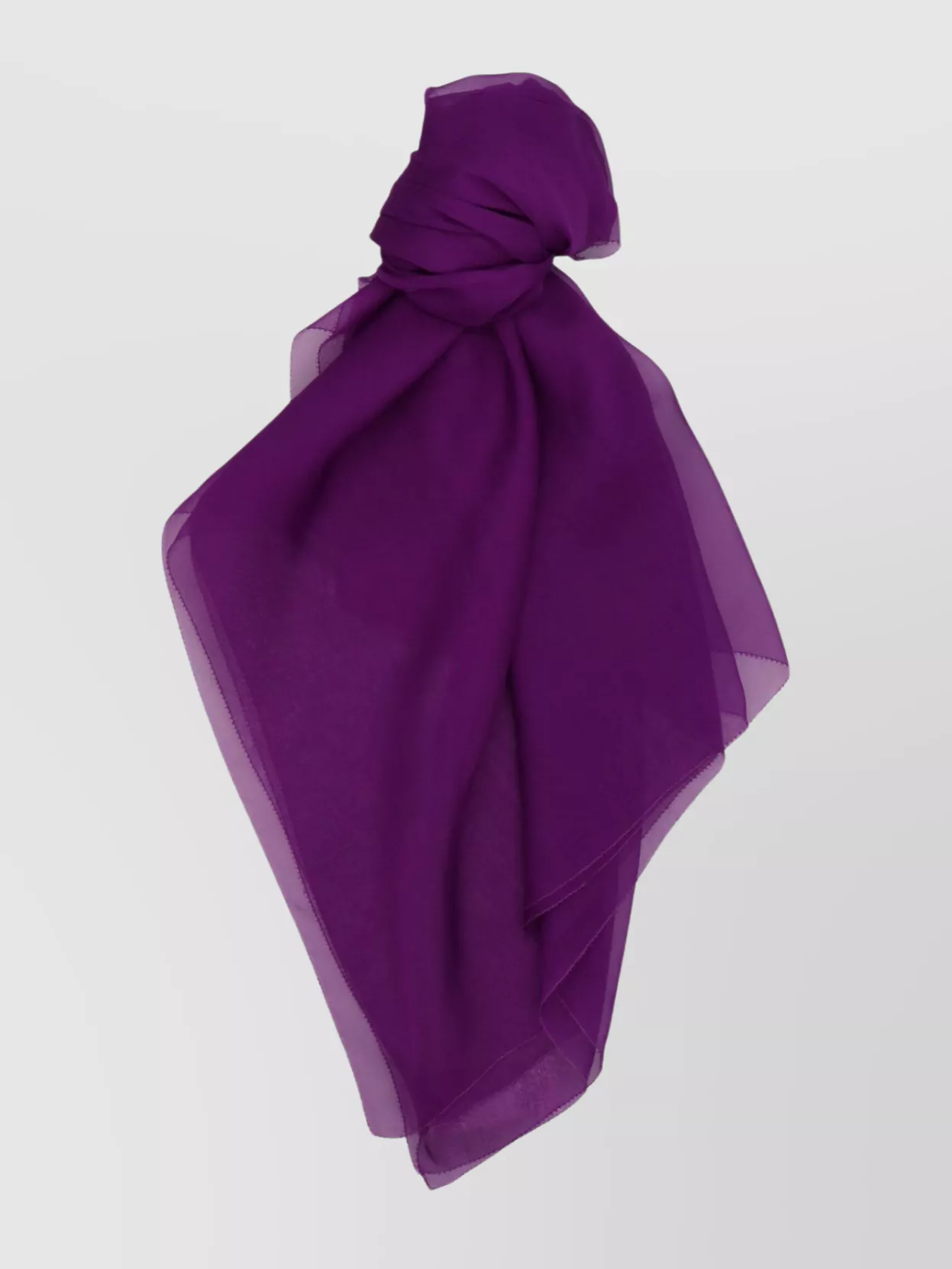 Max Mara Sheer Rectangular Silk Scarf Lightweight In Purple