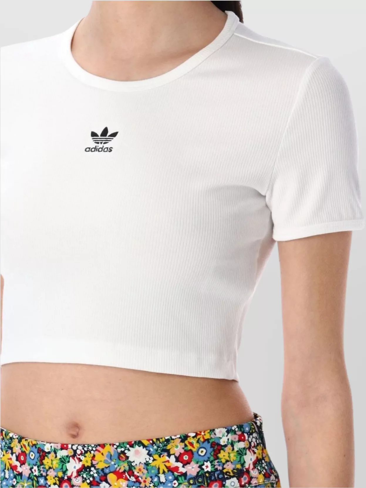 Adidas Originals Essentials Ribbed Cropped T-shirt